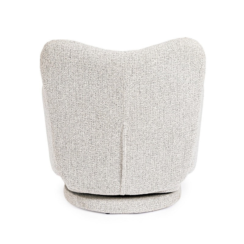 Fauteuil pivotant 360° en tissu gris - Harlin 