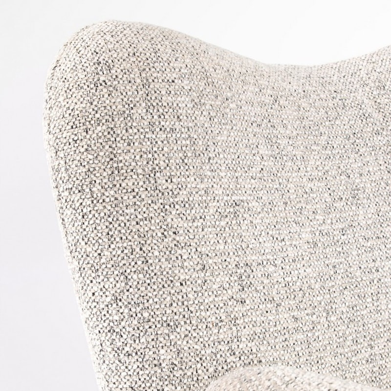 Fauteuil pivotant 360° en tissu gris - Harlin 