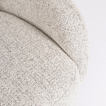 Fauteuil pivotant 360° en tissu gris - Harlin 