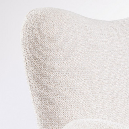 Fauteuil pivotant 360° en tissu blanc - Harlin 