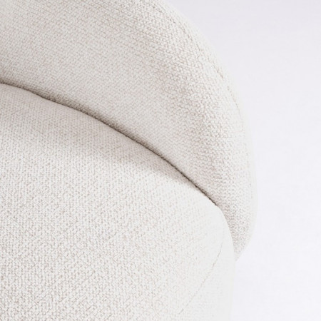 Fauteuil pivotant 360° en tissu blanc - Harlin 