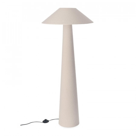 Lampadaire blanc tissu bouclette - Alaska 
