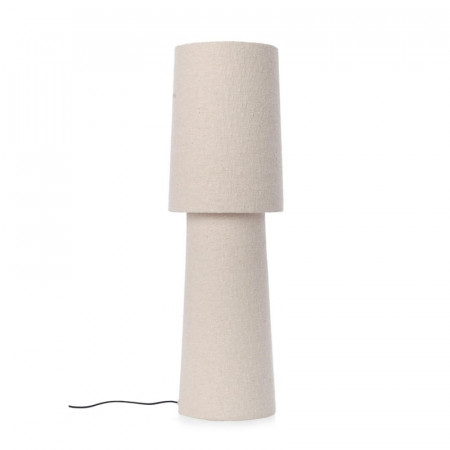 Lampe blanche tissu bouclette - Alaska 