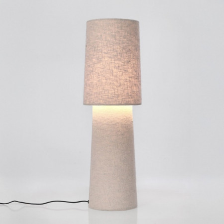 Lampe blanche tissu bouclette - Alaska 