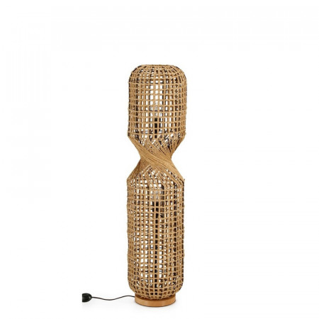 Lampadaire ajouré en cordage de papier naturel H 104 cm - Malira 