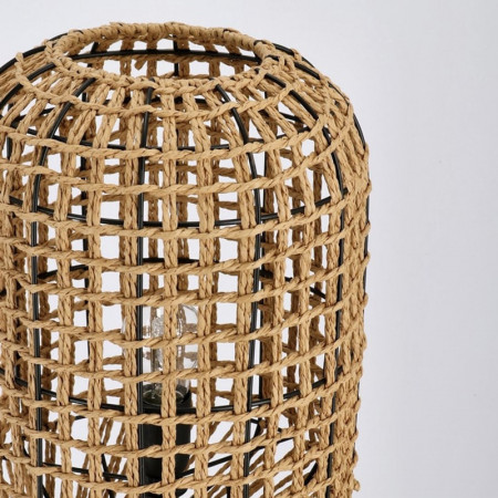 Lampadaire ajouré en cordage de papier naturel H 104 cm - Malira 