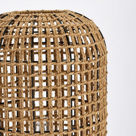 Lampadaire ajouré en cordage de papier naturel H 135 cm - Malira 