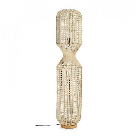 Lampadaire ajouré en cordage de papier beige H 135 cm - Malira 