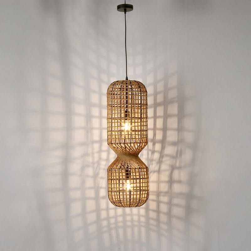 Suspension ajourée en cordage de papier naturel H 77,50 cm - Malira 