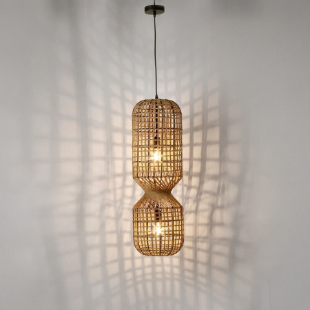 Suspension ajourée en cordage de papier naturel H 77,50 cm - Malira 