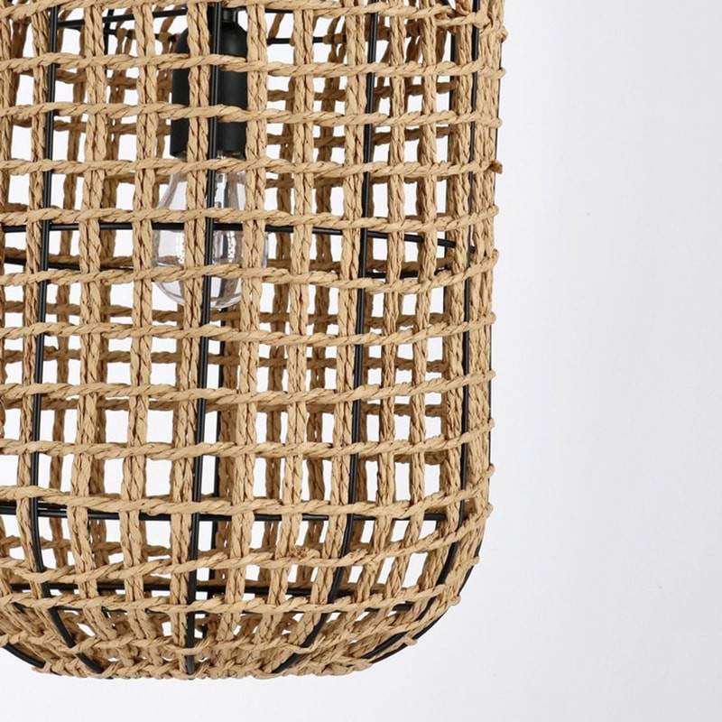 Suspension ajourée en cordage de papier naturel H 103 cm - Malira 