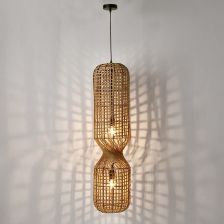 Suspension ajourée en cordage de papier naturel H 103 cm - Malira 