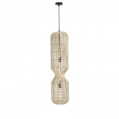 Suspension ajourée en cordage de papier beige H 103 cm - Malira 