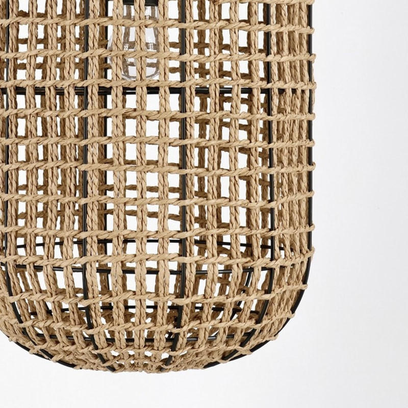 Suspension ajourée en cordage de papier naturel H 132 cm - Malira 
