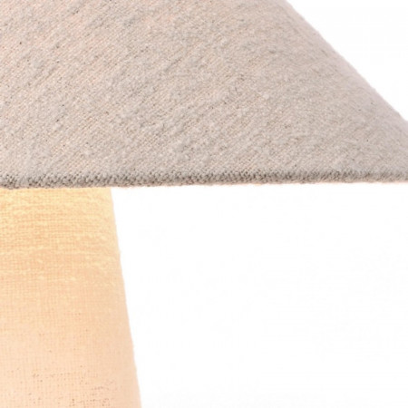 Lampe de table blanche tissu bouclette - Alaska 