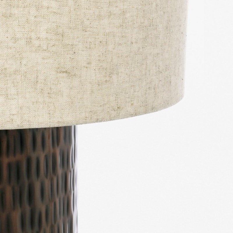 Lampadaire socle en métal marron H 122 cm - Bahira 