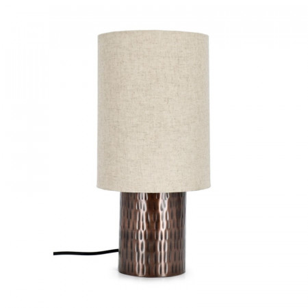 Lampe de table socle en métal marron H 41 cm - Bahira 