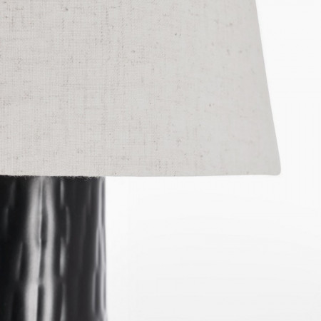 Lampe de table conique avec socle en métal marron H 80 cm - Bahira 