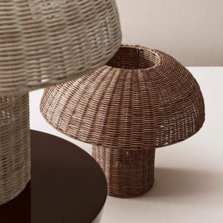 Lampe de table en rotin naturel et métal - Irlane 
