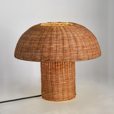Lampe de table en rotin naturel et métal - Irlane 
