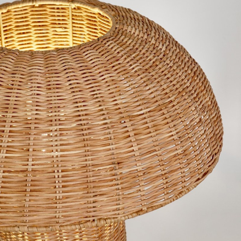 Lampe de table en rotin naturel et métal - Irlane 