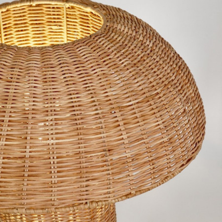 Lampe de table en rotin naturel et métal - Irlane 