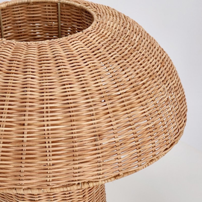 Lampe de table en rotin naturel et métal - Irlane 