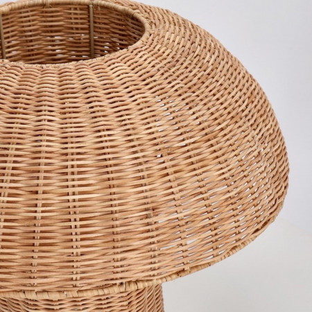 Lampe de table en rotin naturel et métal - Irlane 