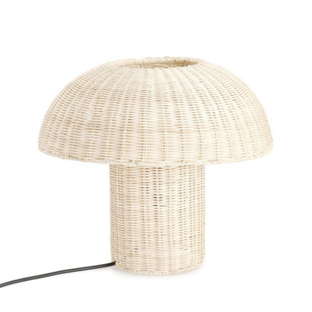 Lampe de table en rotin beige et métal - Irlane 