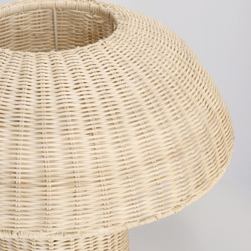 Lampe de table en rotin beige et métal - Irlane 