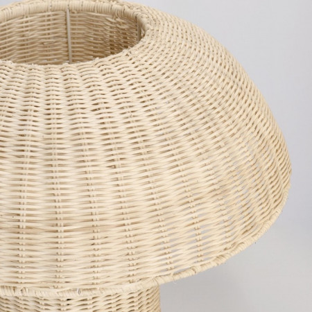 Lampe de table en rotin beige et métal - Irlane 