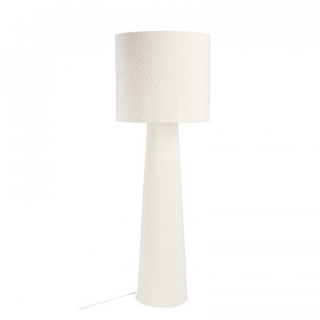 Lampadaire tissu bouclette blanc - Alaska 
