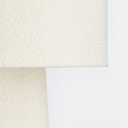 Lampadaire tissu bouclette blanc - Alaska 