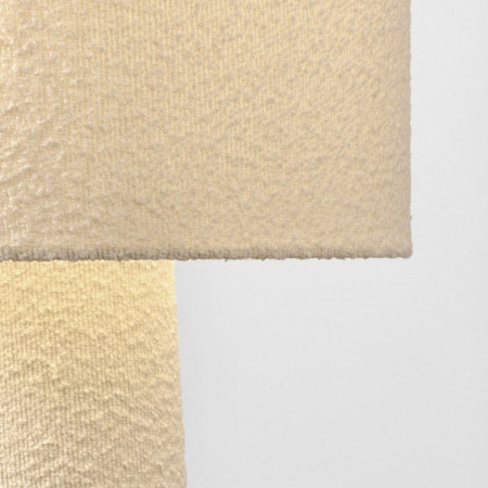 Lampadaire tissu bouclette blanc - Alaska 