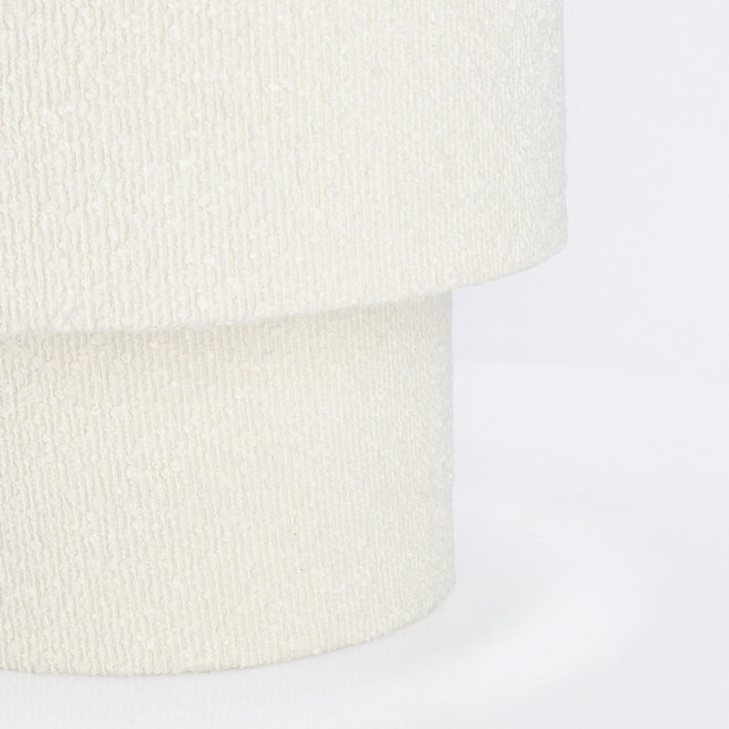 Lampe en tissu bouclé beige H 130 cm - Rania 