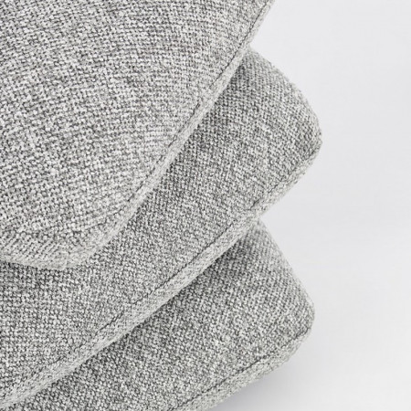 Pouf carré en tissu bouclette gris - Amara 