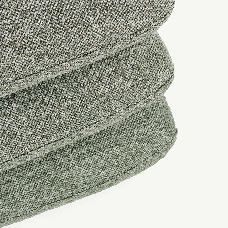 Pouf carré en tissu bouclette vert - Amara 