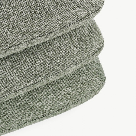 Pouf carré en tissu bouclette vert - Amara 