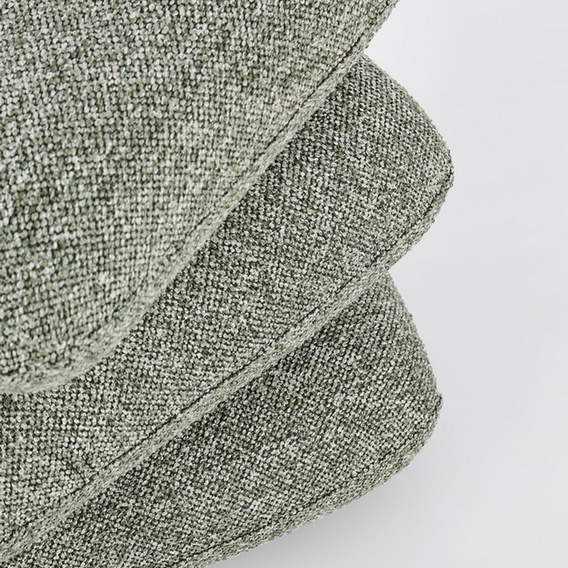 Pouf carré en tissu bouclette vert - Amara 