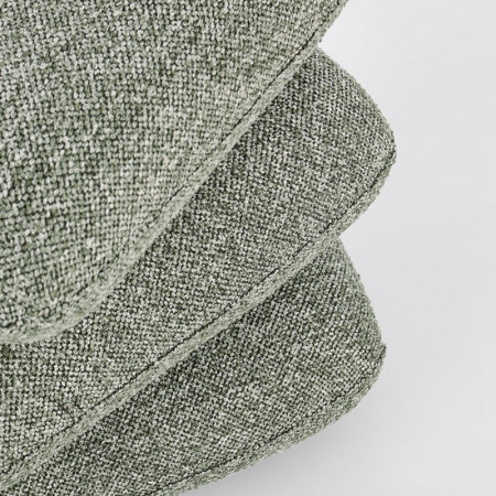 Pouf carré en tissu bouclette vert - Amara 