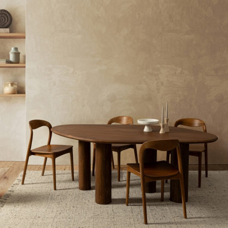 Table de repas ovale en bois de manguier - Sanoa 