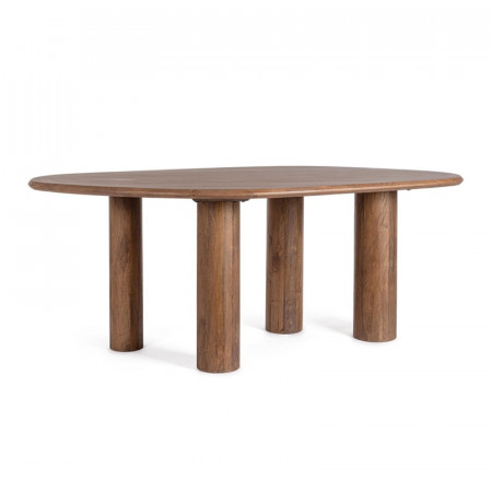 Table de repas ovale en bois de manguier - Sanoa 