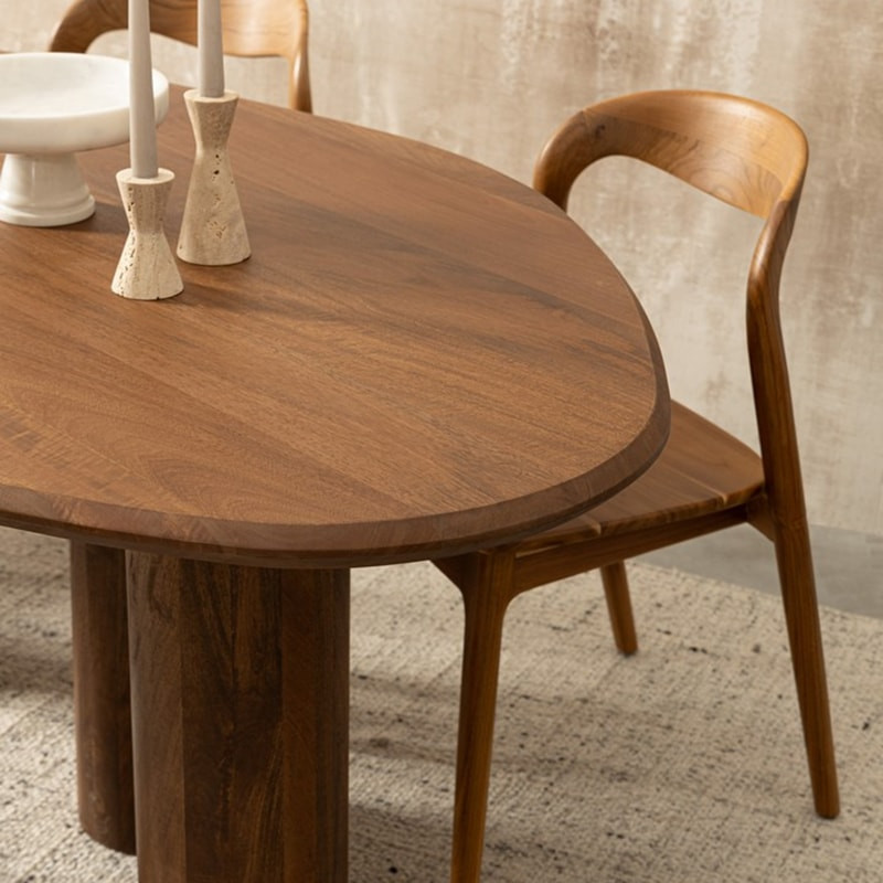 Table de repas ovale en bois de manguier - Sanoa 