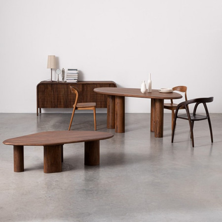 Table de repas ovale en bois de manguier - Sanoa 