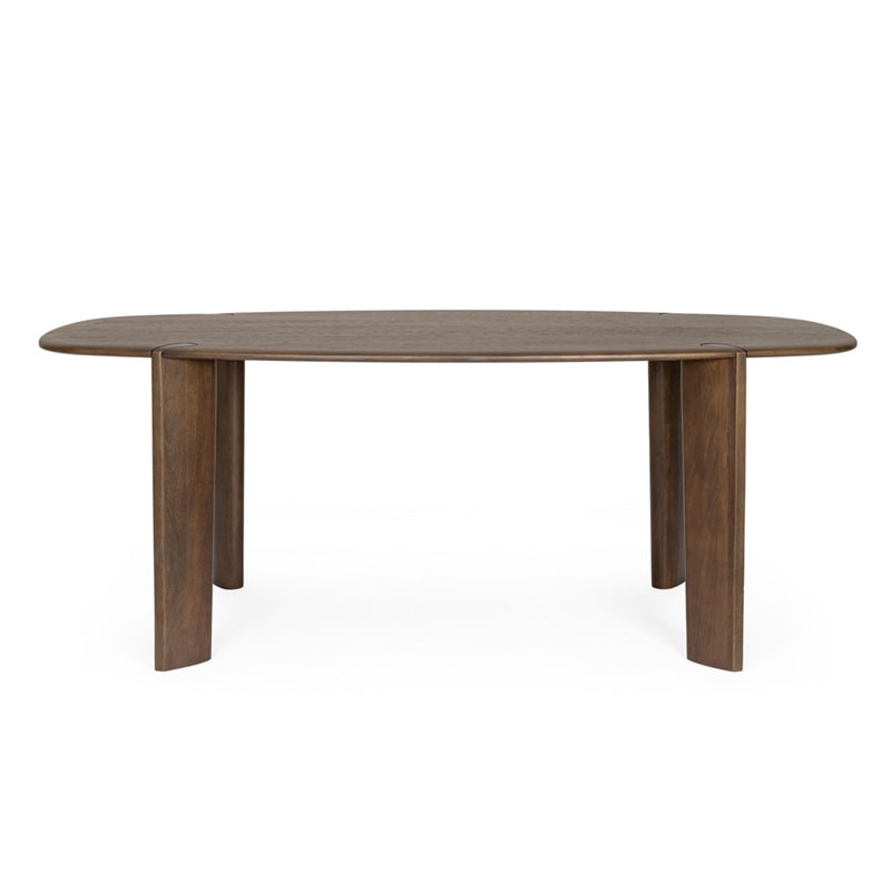 Table de repas ovale en bois de manguier massif - Stellan 