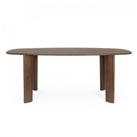 Table de repas ovale en bois de manguier massif - Stellan 