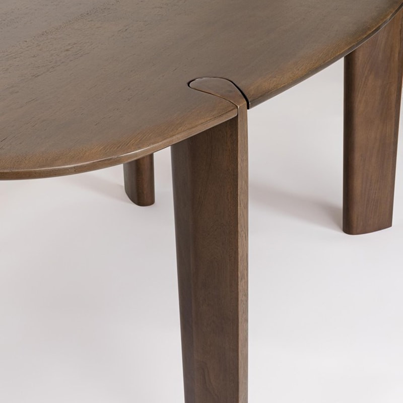 Table de repas ovale en bois de manguier massif - Stellan 