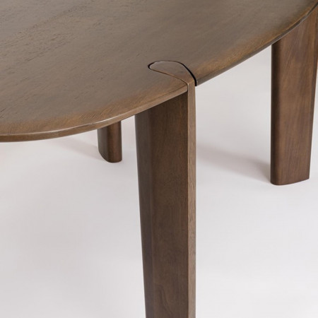 Table de repas ovale en bois de manguier massif - Stellan 