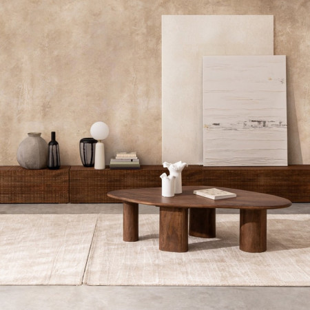 Table basse organique en bois de manguier - Sanoa 