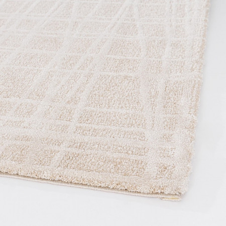 Tapis beige clair crème avec lignes - Palma 